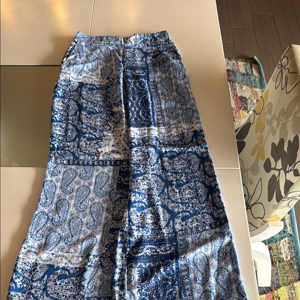Zara Terez Blue Maxi A-Line Trousers